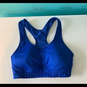 Blue sports bra